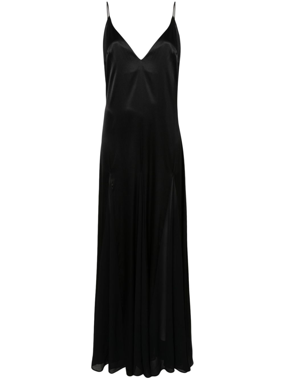 Elisabetta Franchi gusset-detail satin maxi dress - Black von Elisabetta Franchi