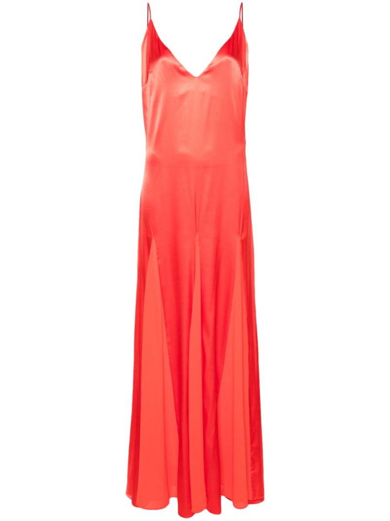 Elisabetta Franchi gusset-detail satin maxi dress - Red von Elisabetta Franchi