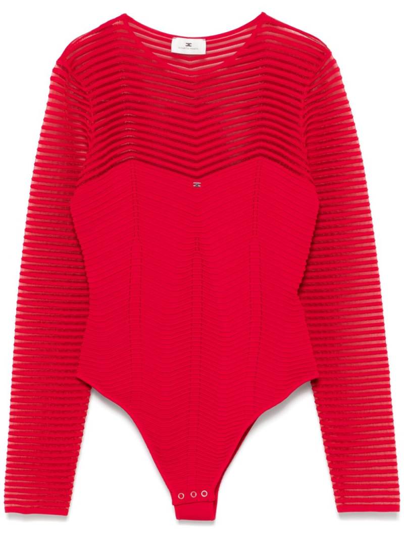 Elisabetta Franchi herringbone bodysuit - Red von Elisabetta Franchi