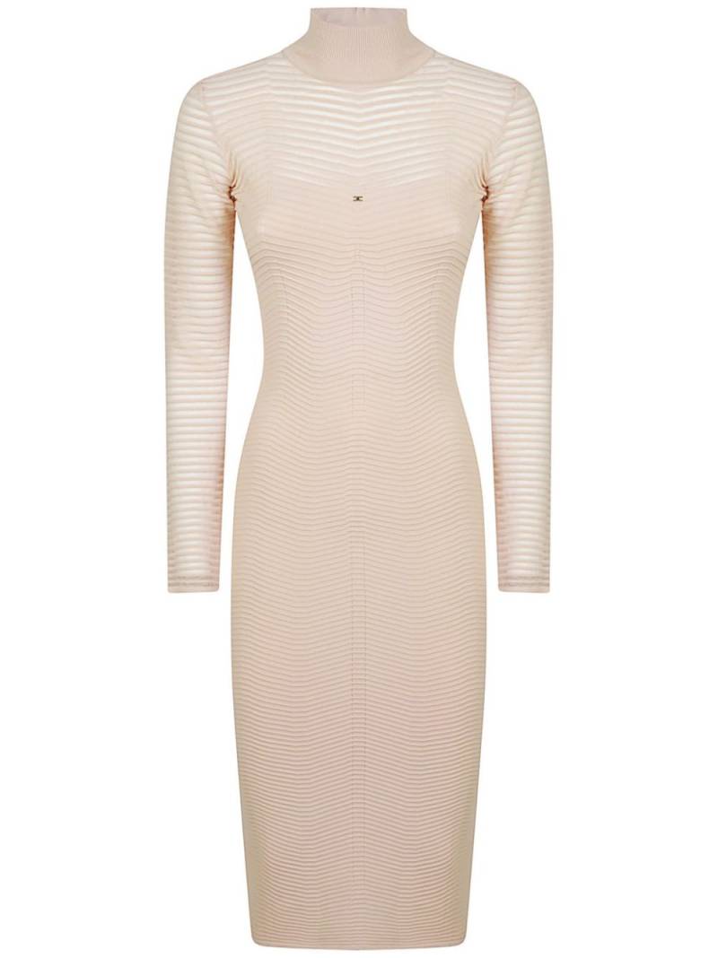 Elisabetta Franchi herringbone-pattern midi dress - Neutrals von Elisabetta Franchi