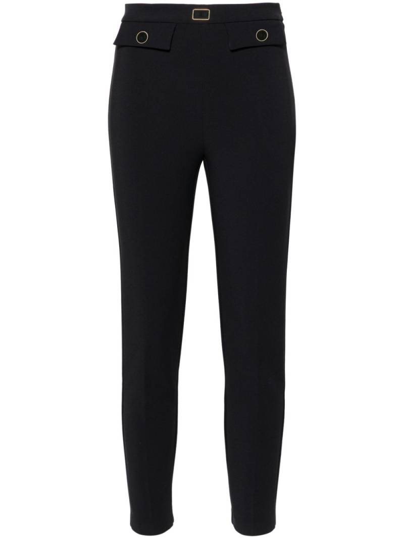 Elisabetta Franchi high-waisted crepe trousers - Black von Elisabetta Franchi