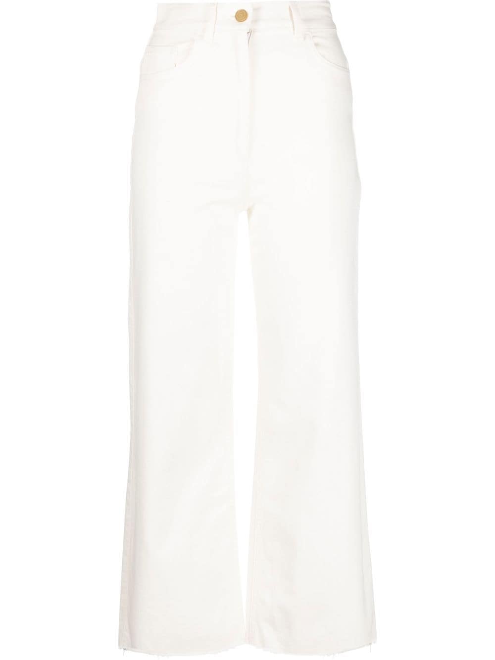 Elisabetta Franchi high-waisted cropped jeans - Neutrals von Elisabetta Franchi