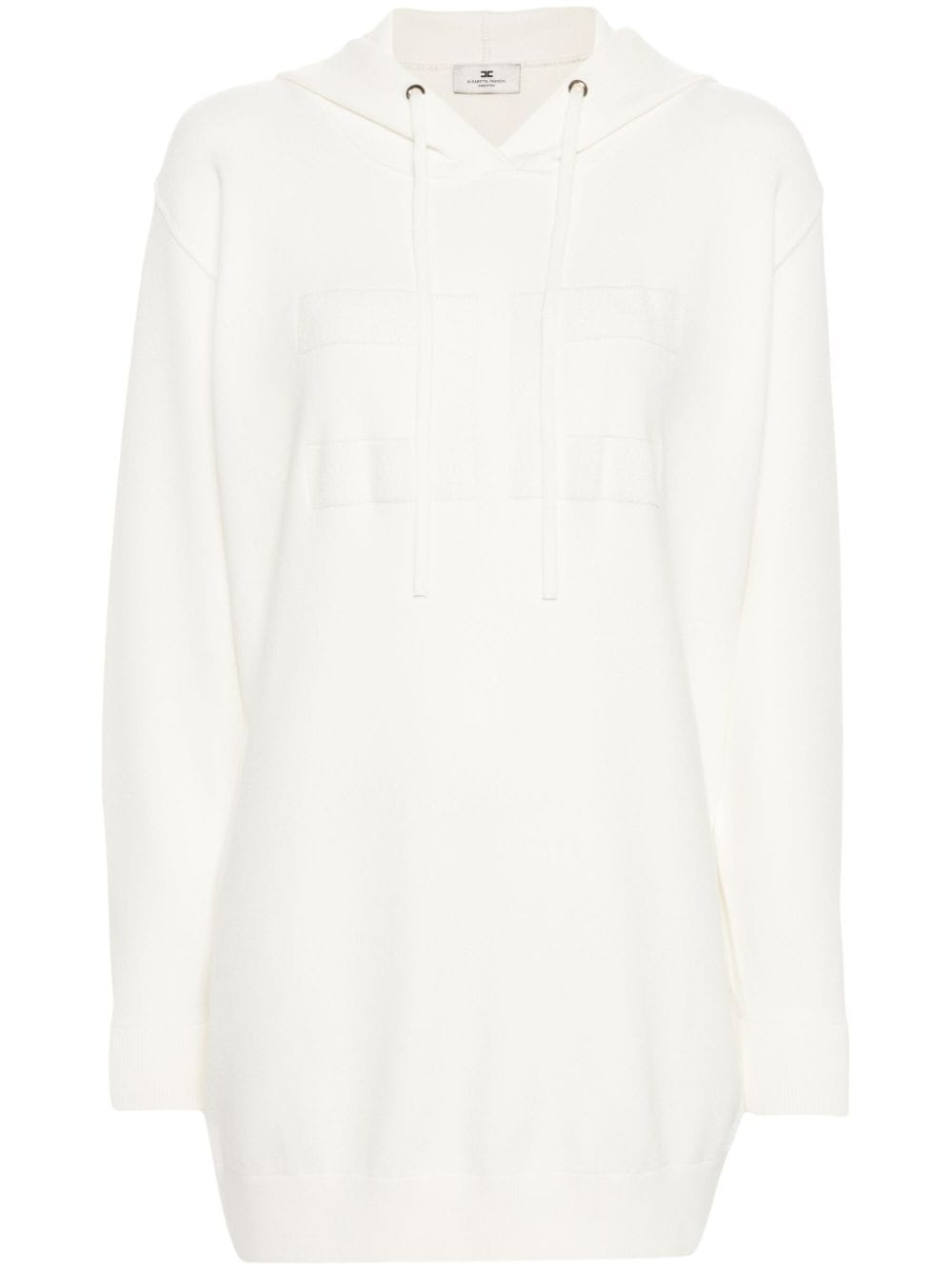 Elisabetta Franchi hooded sweatshirt dress - White von Elisabetta Franchi