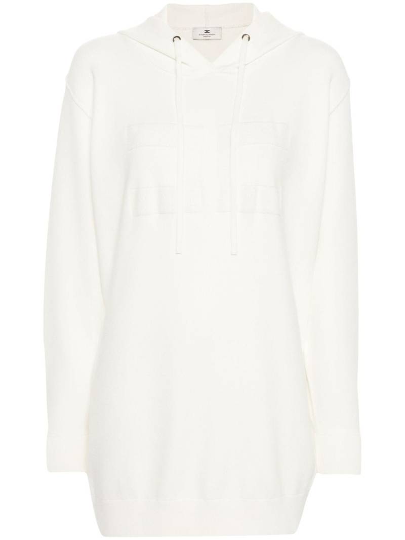 Elisabetta Franchi hooded sweatshirt dress - White von Elisabetta Franchi