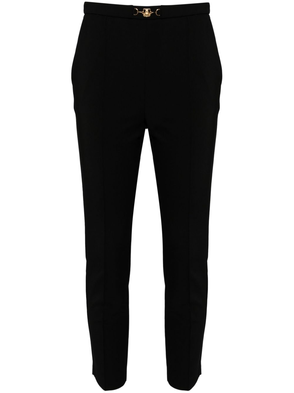 Elisabetta Franchi Horsebit technical trousers - Black von Elisabetta Franchi