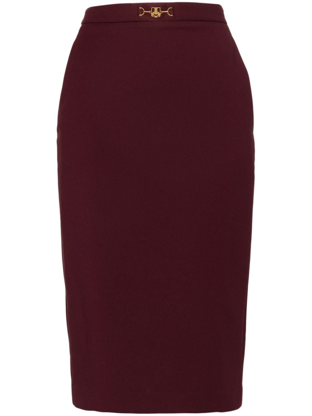 Elisabetta Franchi horsebit-detail midi skirt - Red von Elisabetta Franchi