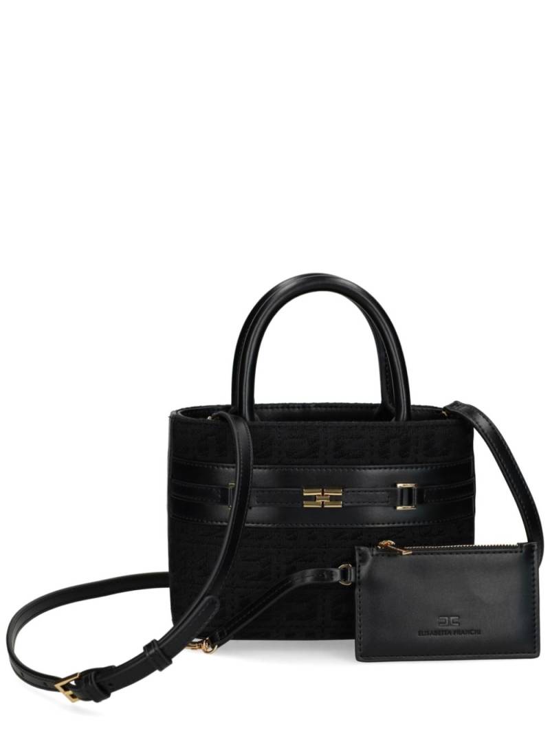 Elisabetta Franchi horsebit jacquard tote bag - Black von Elisabetta Franchi