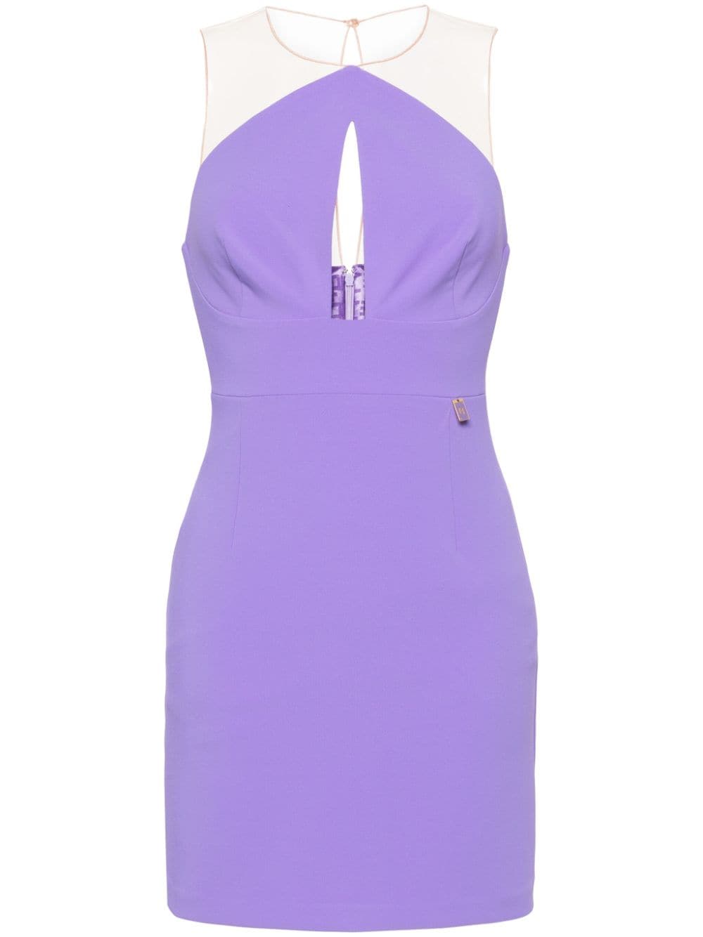 Elisabetta Franchi key-hole neckline mini dress - Purple von Elisabetta Franchi