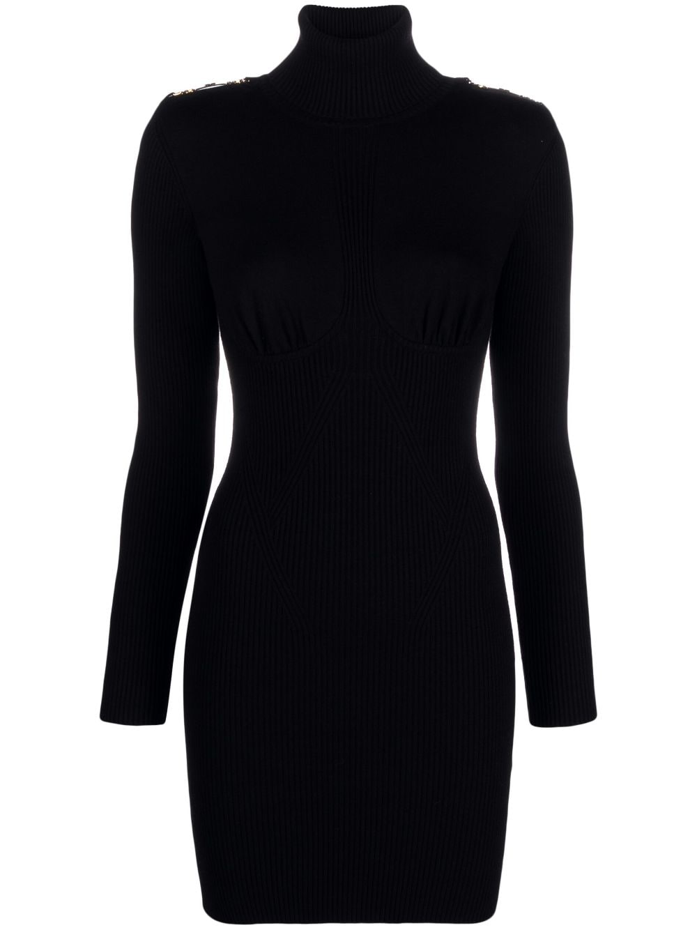 Elisabetta Franchi knitted long-sleeve minidress - Black von Elisabetta Franchi