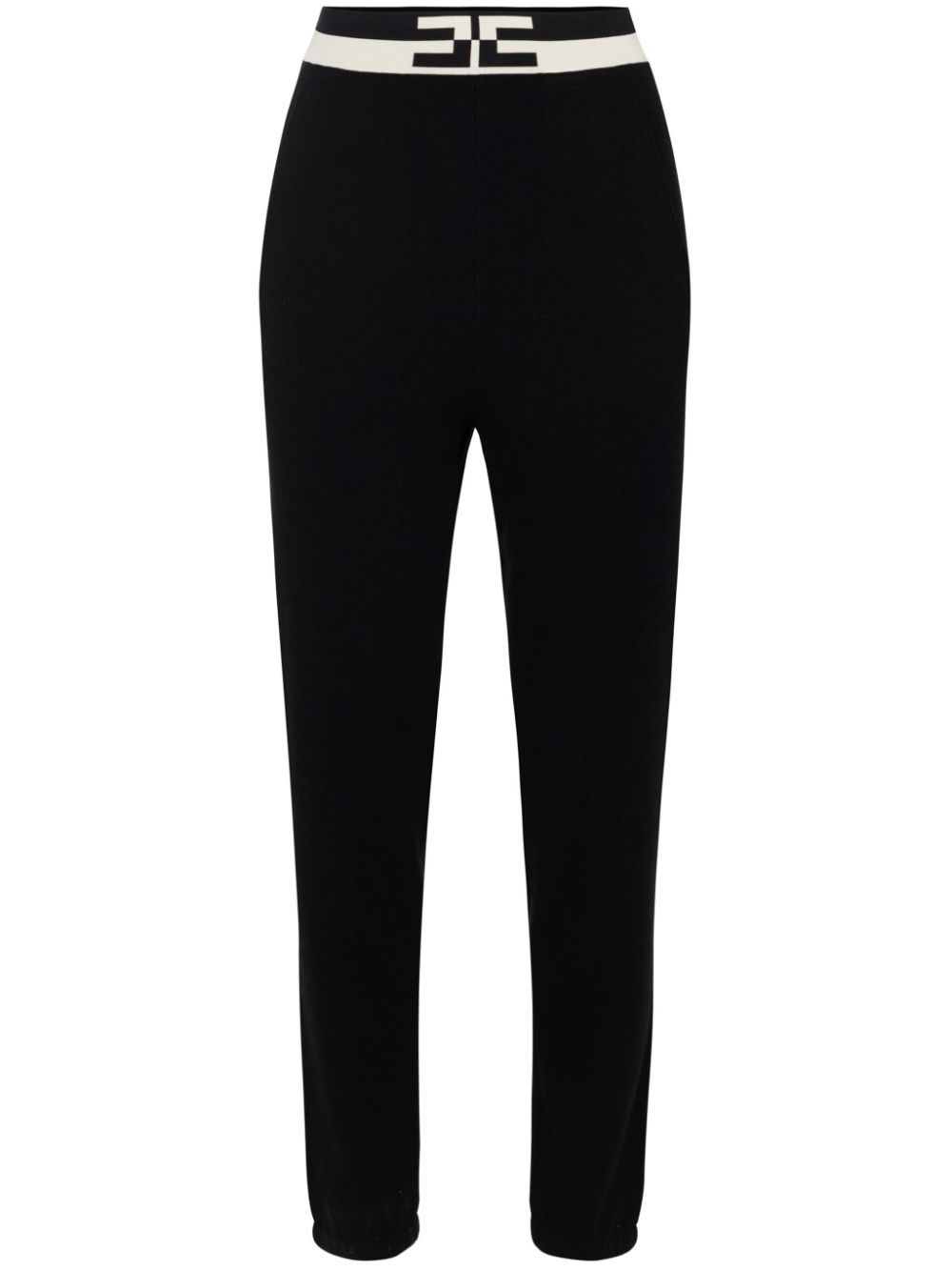 Elisabetta Franchi knitted tapered trousers - Black von Elisabetta Franchi