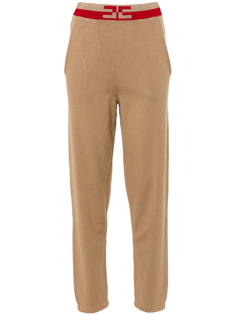 Elisabetta Franchi knitted tapered trousers - Brown von Elisabetta Franchi