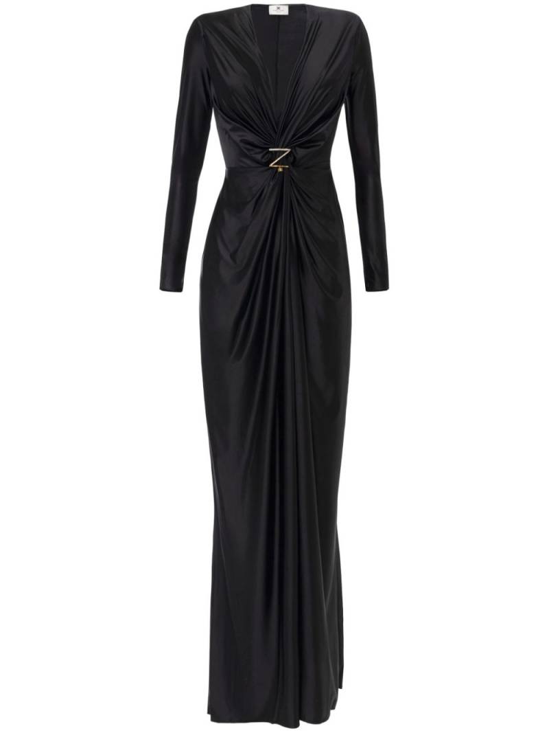 Elisabetta Franchi knot-detail gown - Black von Elisabetta Franchi