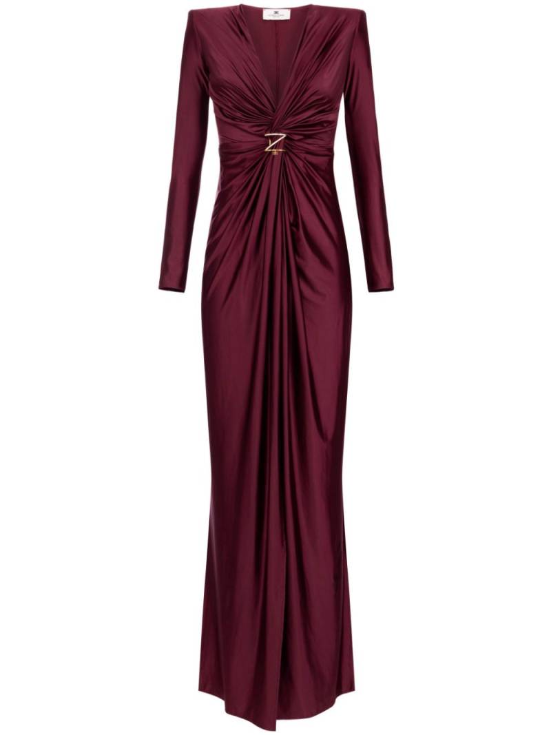 Elisabetta Franchi knot-detail gown - Red von Elisabetta Franchi