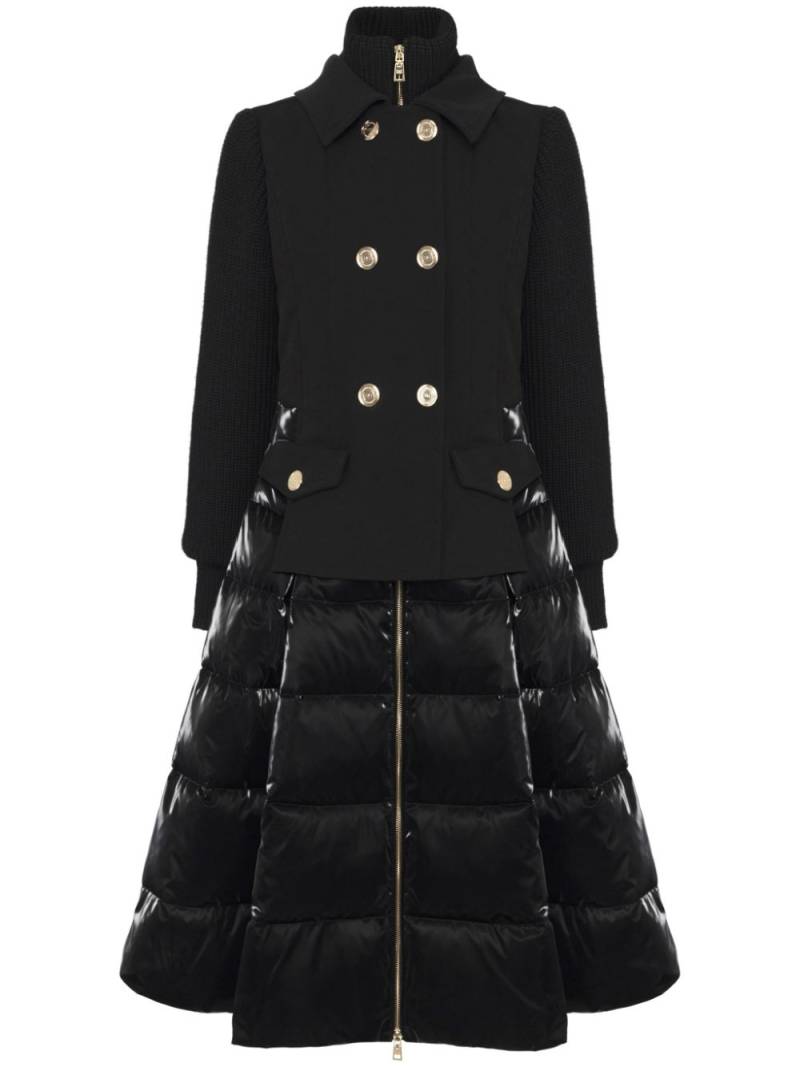 Elisabetta Franchi layered A-line padded coat - Black von Elisabetta Franchi