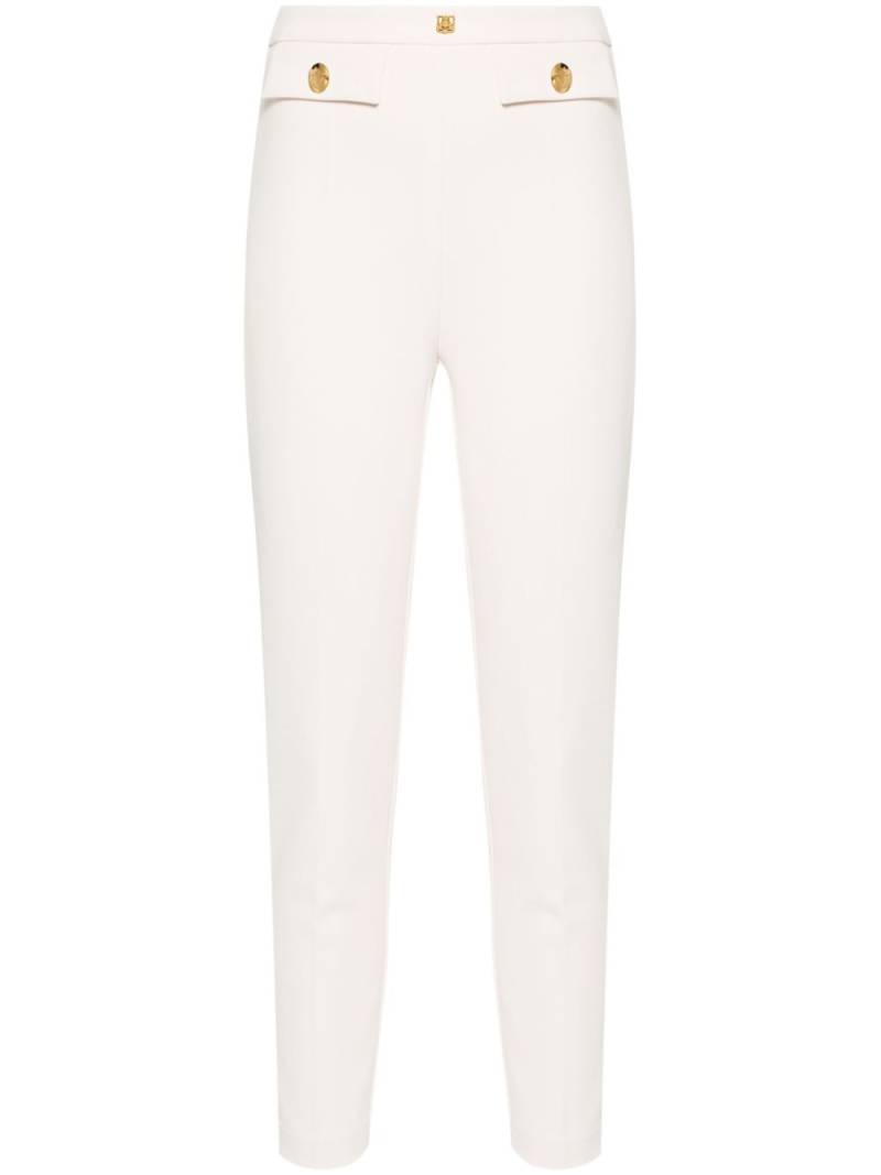 Elisabetta Franchi logo-appliqué straigh-leg trousers - Neutrals von Elisabetta Franchi