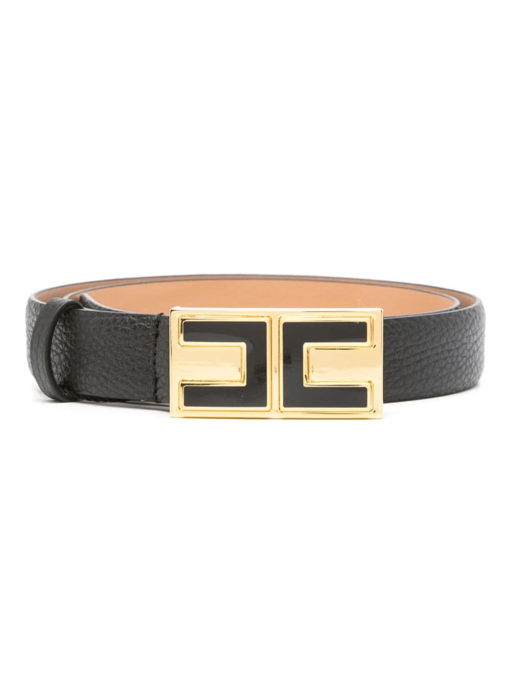 Elisabetta Franchi logo-buckle leather belt - Black von Elisabetta Franchi