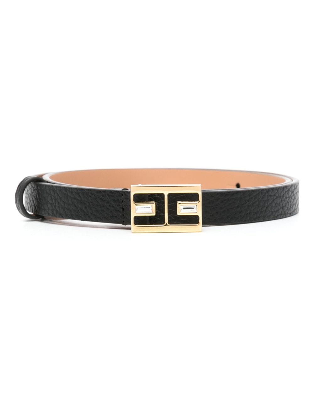 Elisabetta Franchi logo-buckle leather belt - Black von Elisabetta Franchi