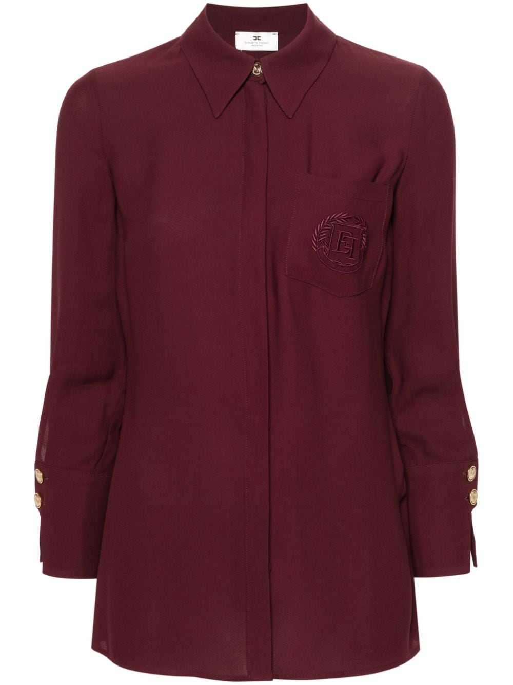 Elisabetta Franchi logo-embroidered crepe shirt von Elisabetta Franchi