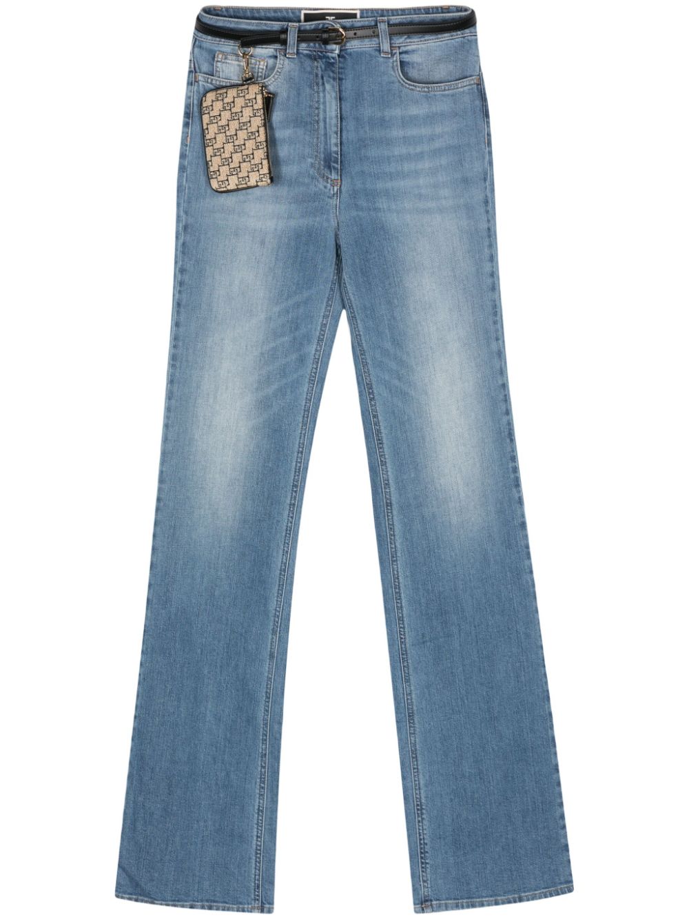 Elisabetta Franchi logo-embroidered jeans - Blue von Elisabetta Franchi