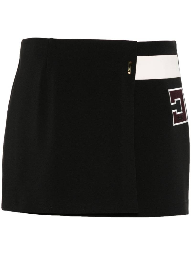 Elisabetta Franchi logo-embroidered mini skirt - Black von Elisabetta Franchi