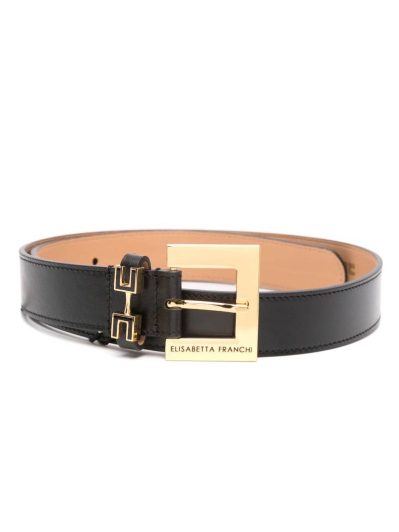 Elisabetta Franchi logo-engraved belt - Black von Elisabetta Franchi