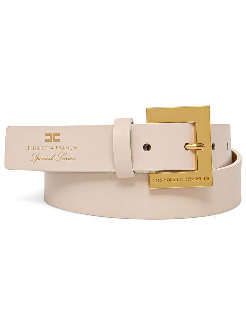 Elisabetta Franchi logo-engraved belt - Neutrals von Elisabetta Franchi