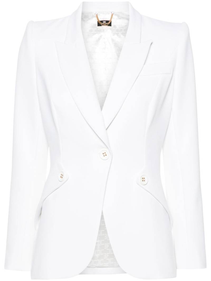 Elisabetta Franchi single-breasted crepe blazer - White von Elisabetta Franchi