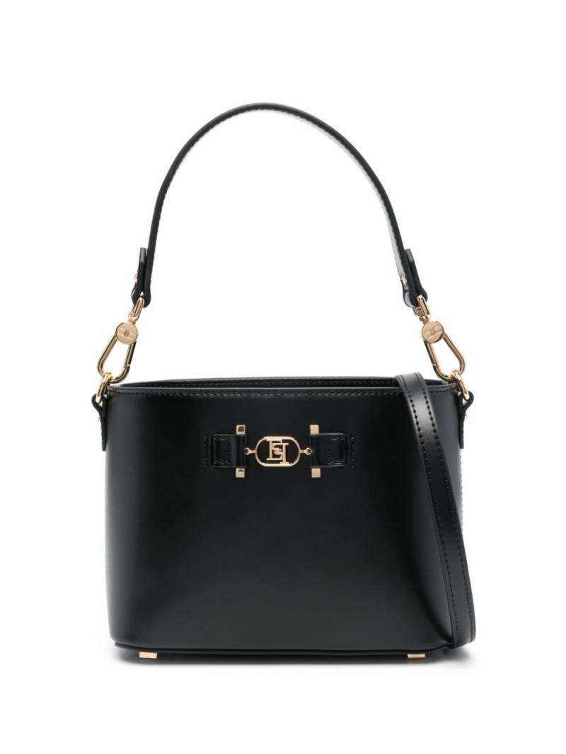 Elisabetta Franchi logo-horsebit tote bag - Black von Elisabetta Franchi