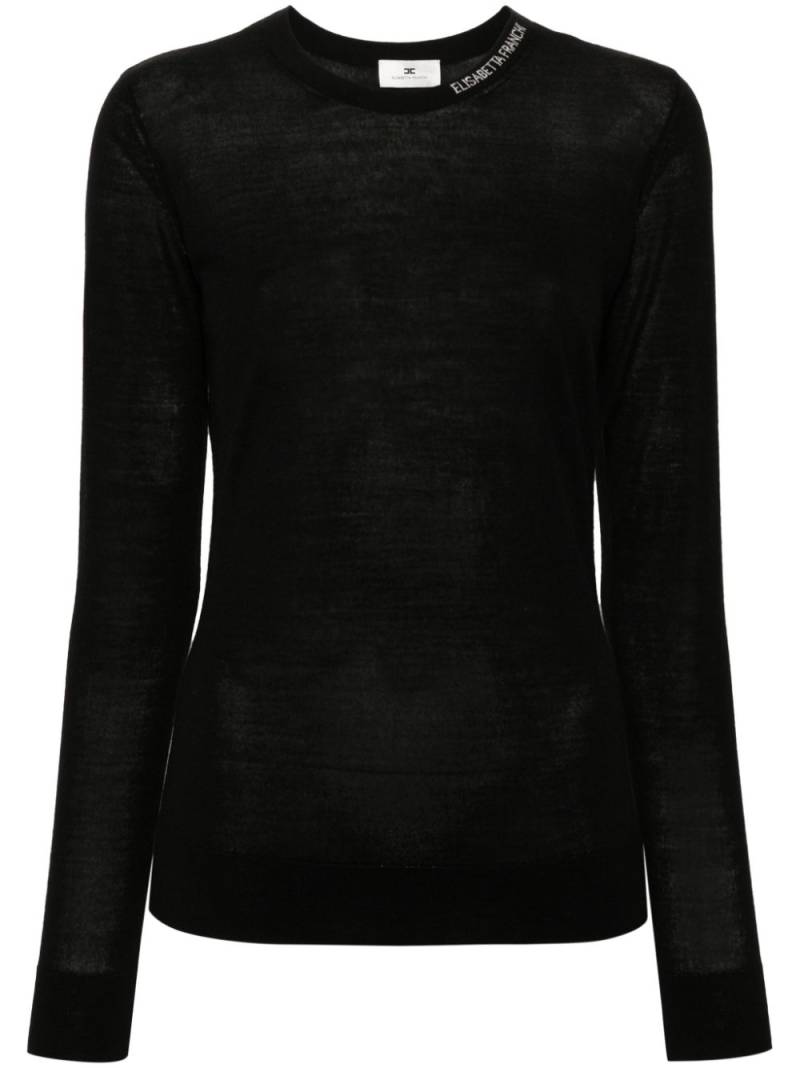 Elisabetta Franchi logo-intarsia sweater - Black von Elisabetta Franchi