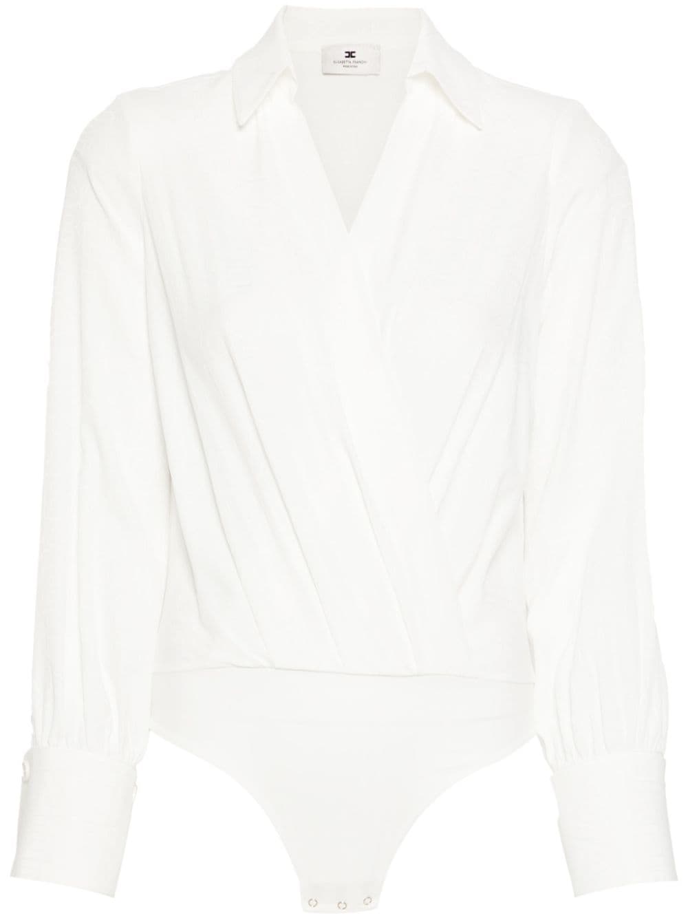 Elisabetta Franchi logo-jacquard bodysuit - White von Elisabetta Franchi