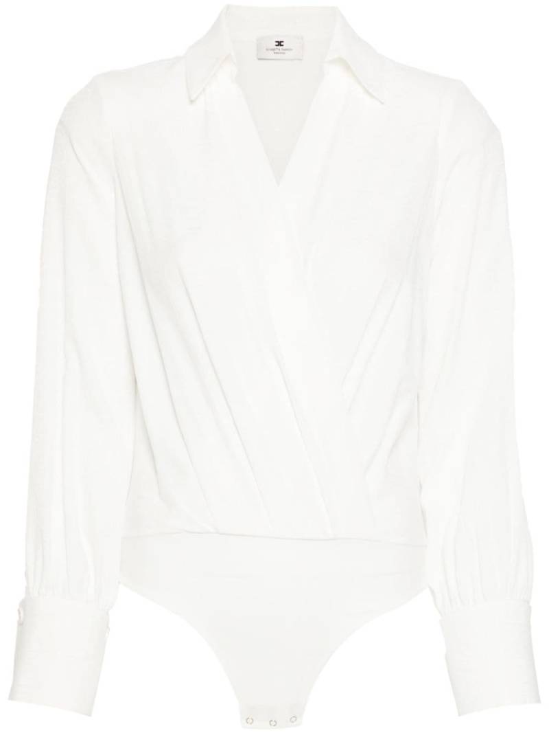 Elisabetta Franchi logo-jacquard bodysuit - White von Elisabetta Franchi