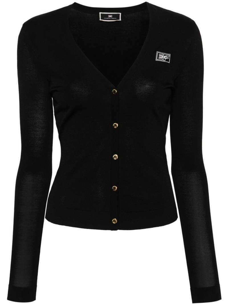 Elisabetta Franchi logo-jacquard cardigan - Black von Elisabetta Franchi