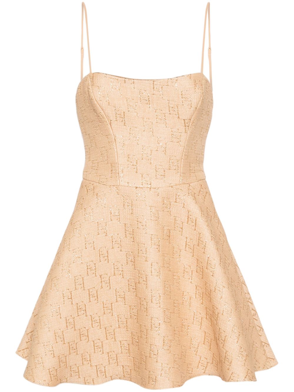 Elisabetta Franchi logo-jacquard mini dress - Neutrals von Elisabetta Franchi