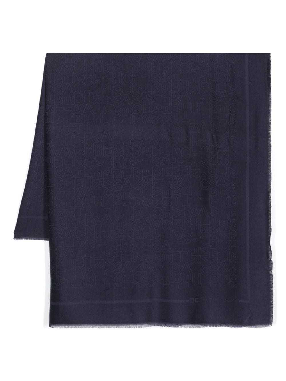 Elisabetta Franchi logo-jacquard scarf - Blue von Elisabetta Franchi