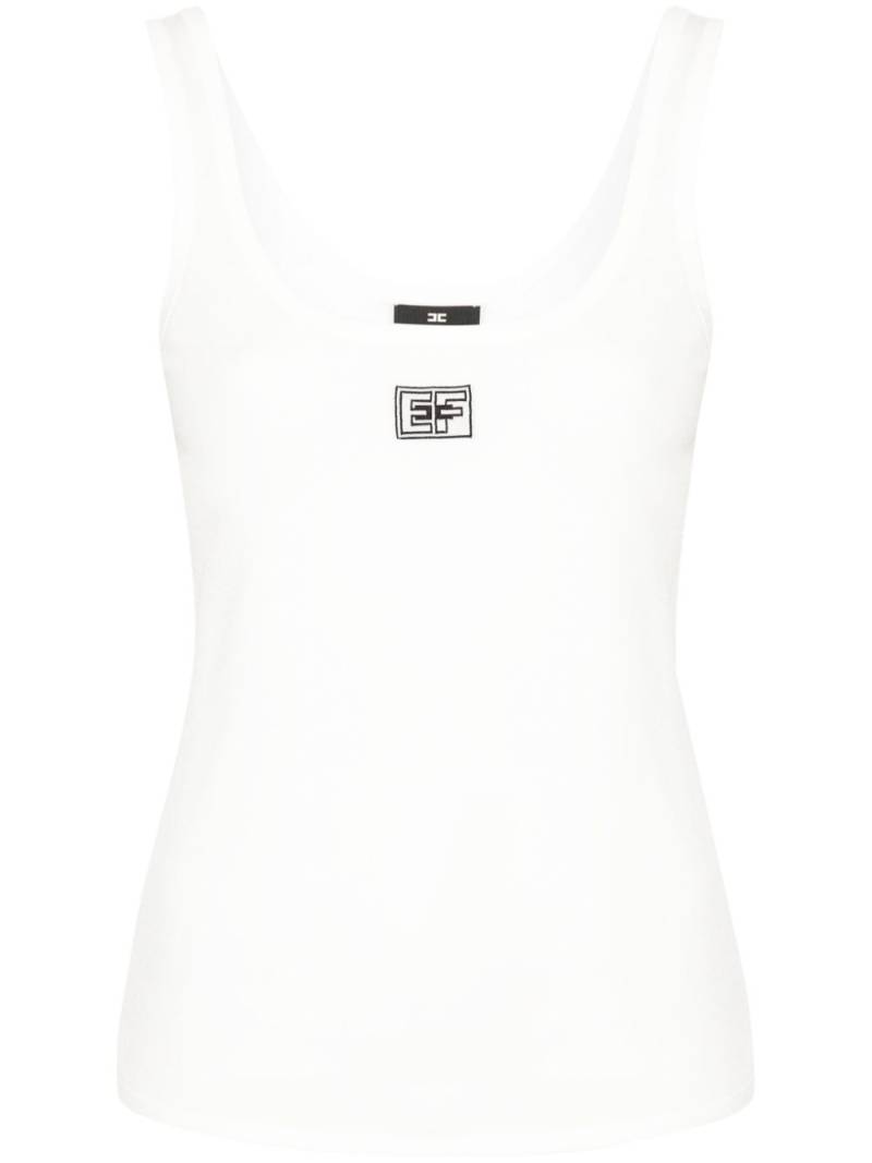 Elisabetta Franchi logo-jacquard sleeveless top - White von Elisabetta Franchi