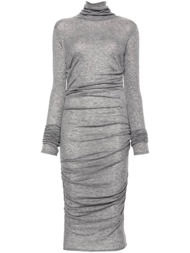 Elisabetta Franchi logo jersey midi dress - Grey von Elisabetta Franchi