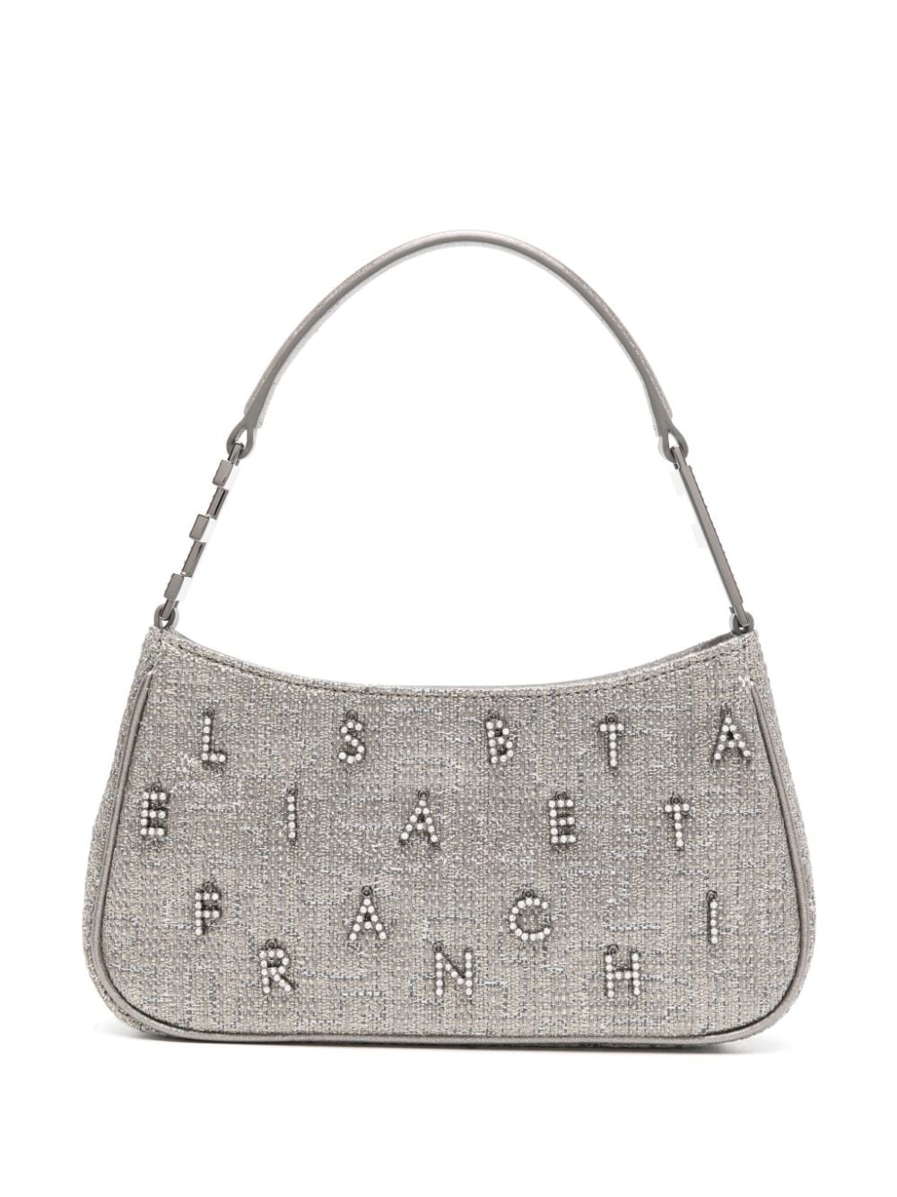 Elisabetta Franchi logo-lettering lurex shoulder bag - Grey von Elisabetta Franchi