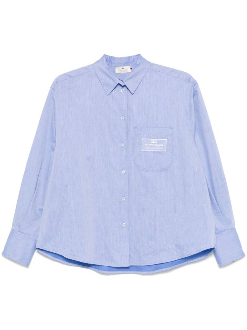 Elisabetta Franchi logo-patch shirt - Blue von Elisabetta Franchi