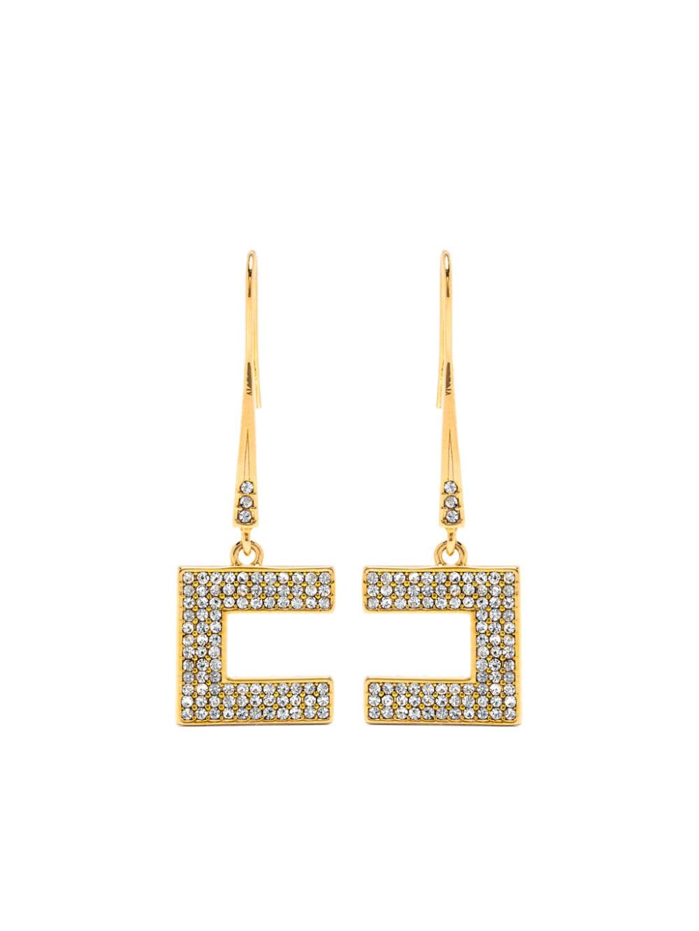 Elisabetta Franchi logo-pendant dangle earrings - Gold von Elisabetta Franchi