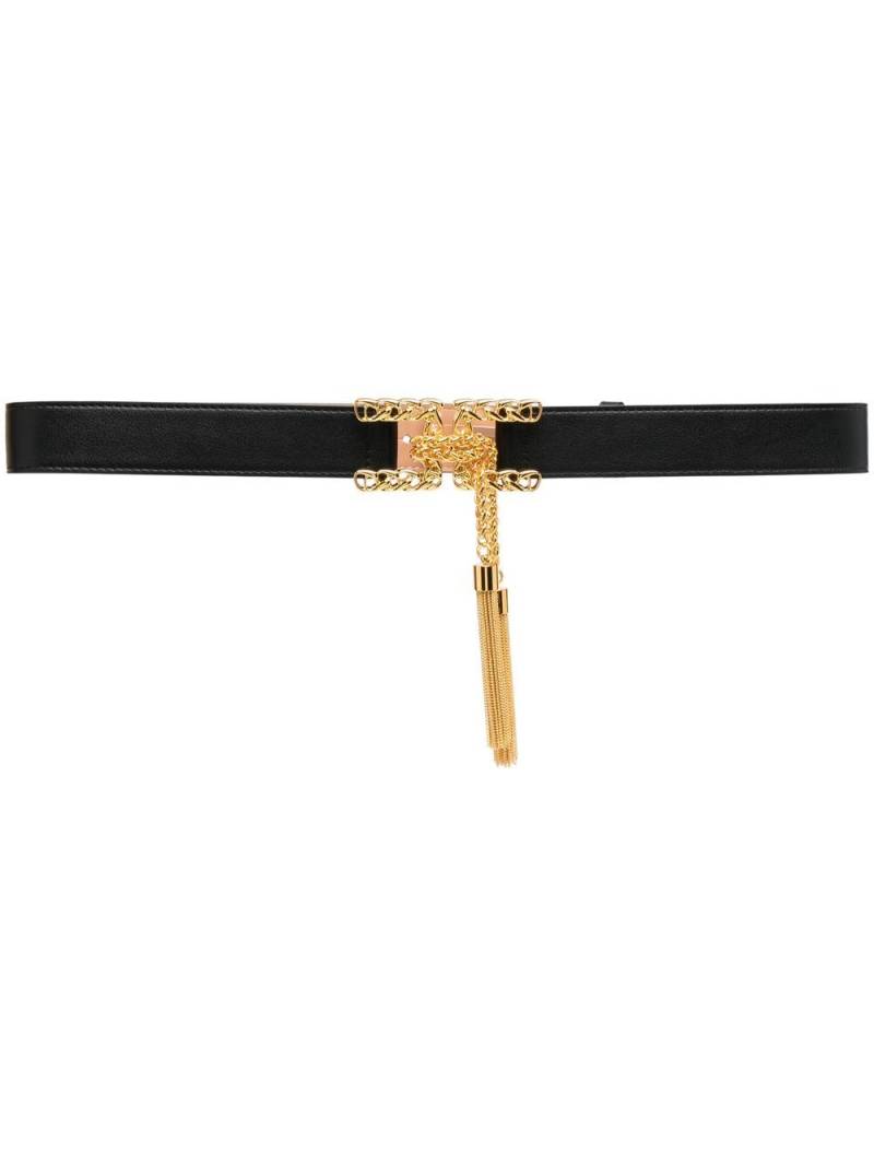 Elisabetta Franchi logo-plaque adjustable belt - Black von Elisabetta Franchi