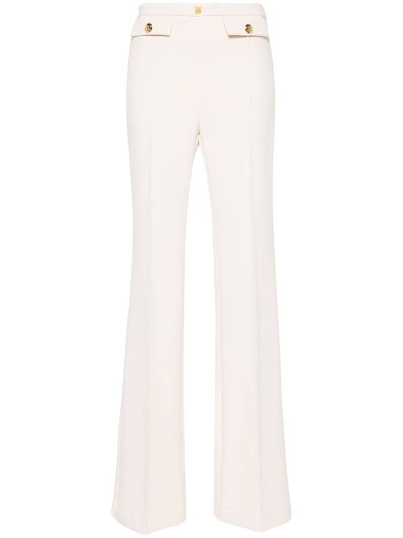 Elisabetta Franchi logo-plaque flared trousers - Neutrals von Elisabetta Franchi