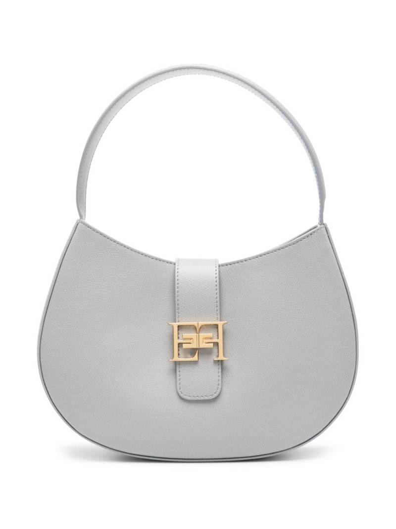 Elisabetta Franchi logo-plaque leather tote bag - Grey von Elisabetta Franchi