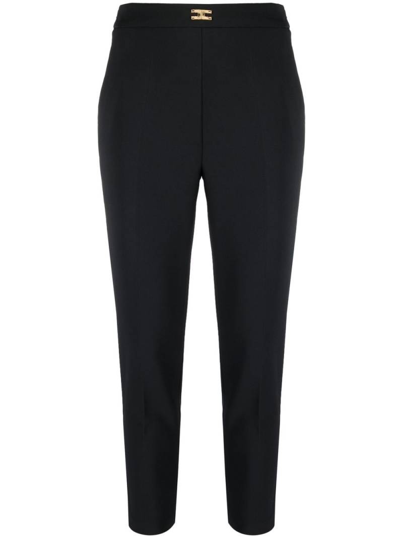 Elisabetta Franchi logo-plaque tailored trousers - Black von Elisabetta Franchi