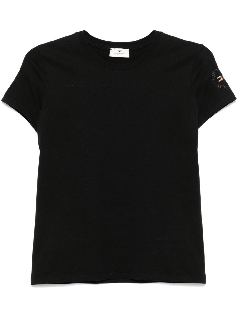 Elisabetta Franchi logo-print T-shirt - Black von Elisabetta Franchi