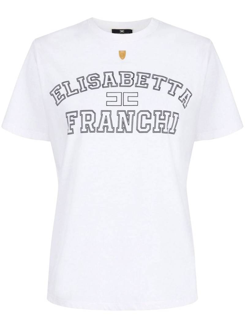 Elisabetta Franchi logo-print cotton T-shirt - White von Elisabetta Franchi