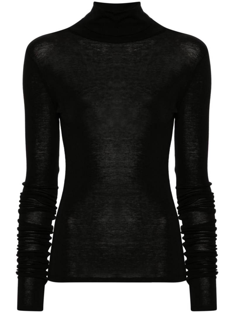 Elisabetta Franchi logo-print turtleneck sweater - Black von Elisabetta Franchi