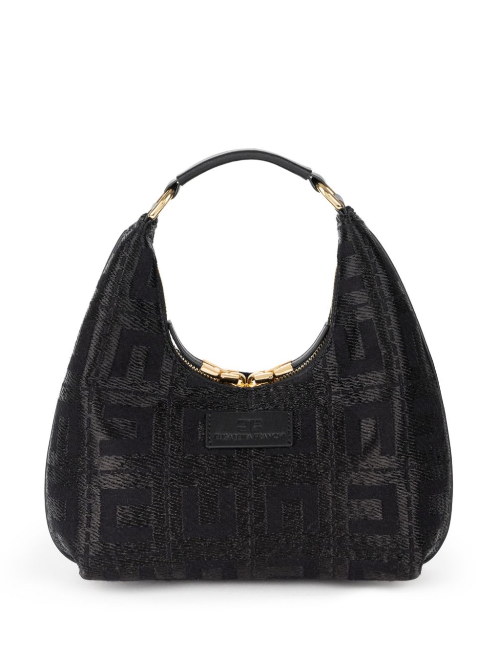 Elisabetta Franchi logo shoulder bag - Black von Elisabetta Franchi