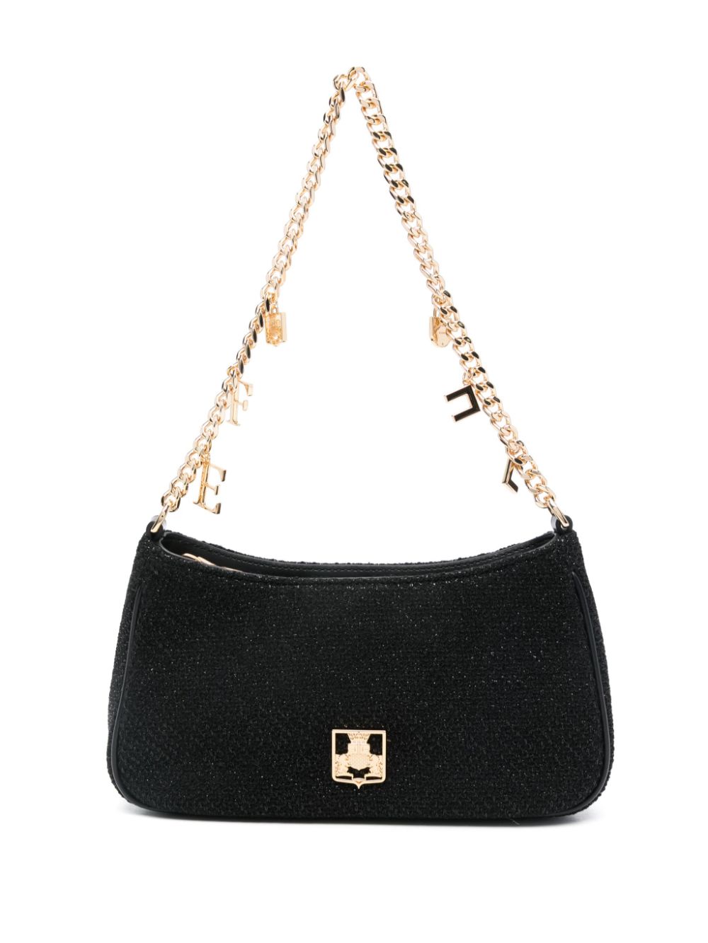 Elisabetta Franchi logo shoulder bag - Black von Elisabetta Franchi