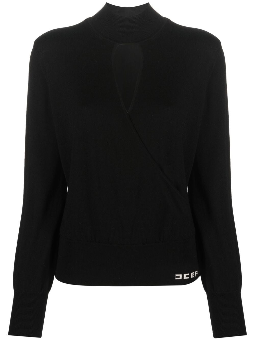 Elisabetta Franchi long-sleeve knitted blouse - Black von Elisabetta Franchi