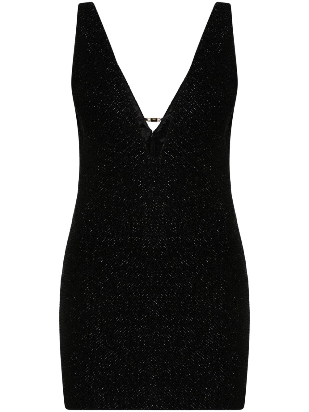 Elisabetta Franchi lurex minidress - Black von Elisabetta Franchi